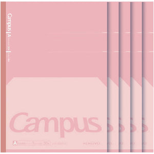 KOKUYO Composition Notebooks, 7" x 10" Kimochii Dot Lined Notebook, 30 Sheets College Ruled Paper, 5 Pack Pink B5 Notebook for School and Work, School Supplies Comp Book for Note Taking, Japan Import