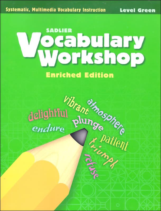 Vocabulary Workshop Enriched Green Level Student Edition, Grade 3 | Vocabulary Workbook | Elementary English Language Arts