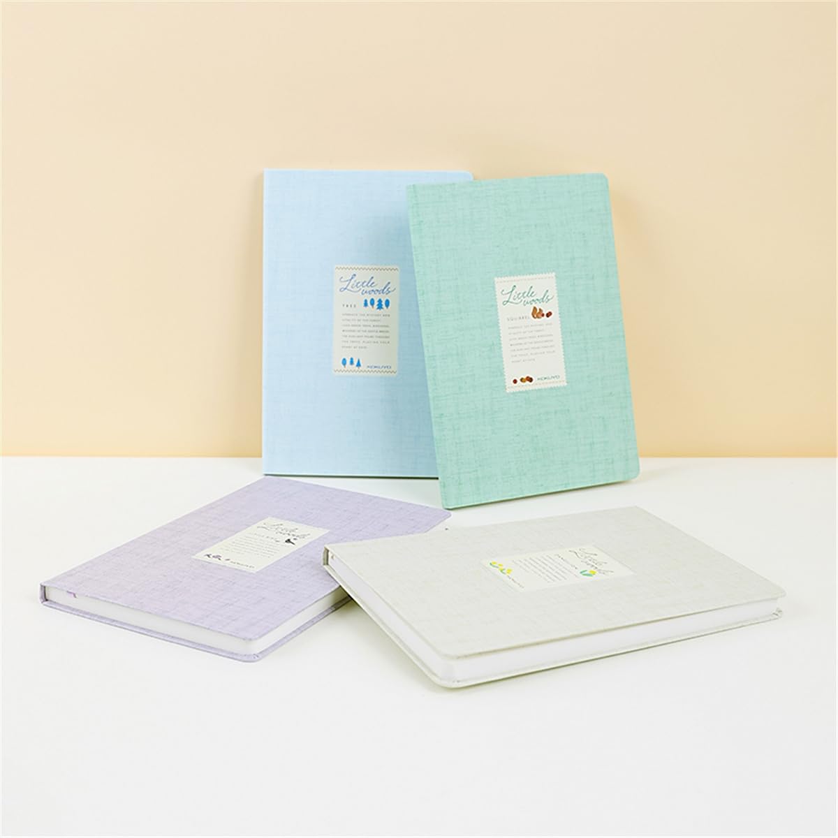 KOKUYO Lined Journal Notebooks, 4 Pack A5 Hardcover Notebook for Women in 8mm Ruled Japanese Smooth Paper, 70gsm 100 Sheets Each Pastel Travel Journal in 5.5'' x 8'', Journaling Writing Work & Office