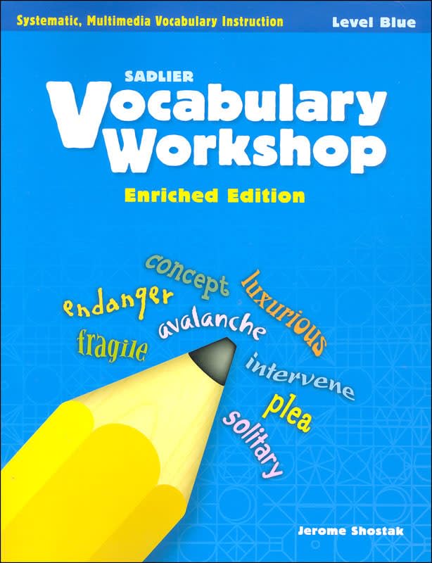 Vocabulary Workshop Enriched Blue Level Student Edition, Grade 5 | Vocabulary Workbook | Upper Elementary English Language Arts