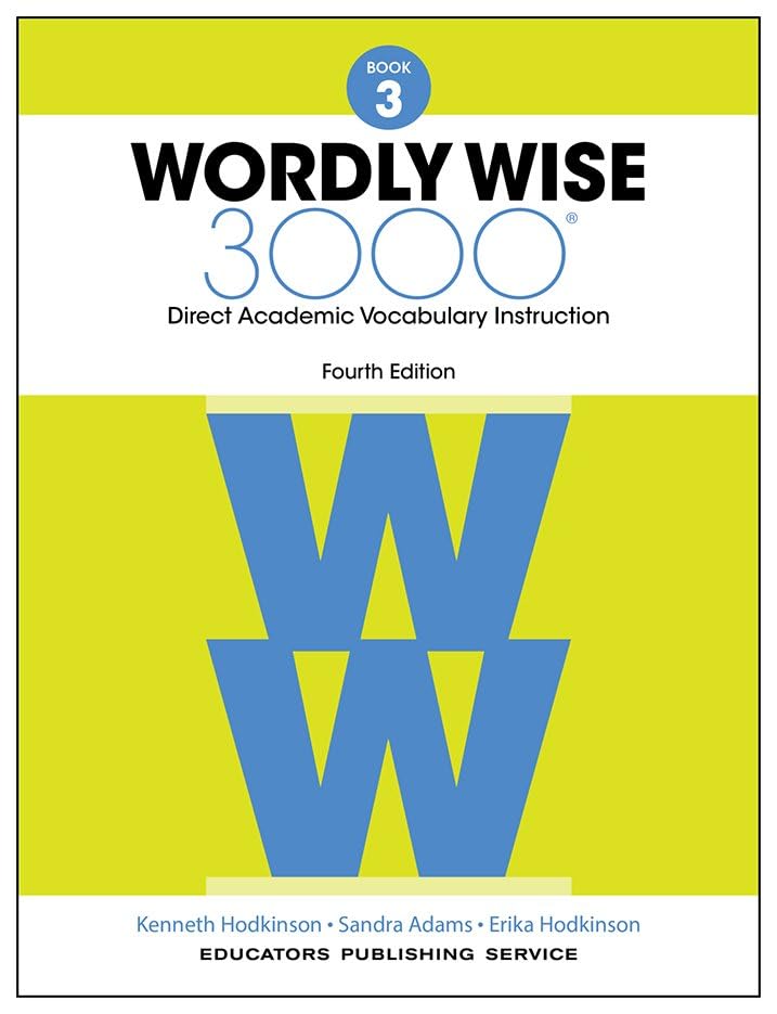 Wordly Wise 3000 Book 3 Student Edition, 4th Edition, Homeschool Edition, Vocabulary Building Workbook for Grade 3