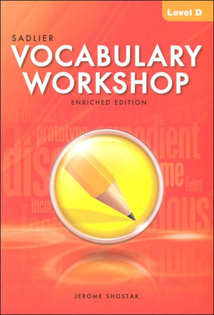 Vocabulary Workshop Enriched Level D Student Edition, Grade 9 | Vocabulary Workbook | Academic English Language Arts