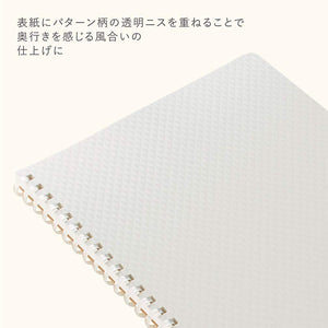 KOKUYO ME Graph Spiral Journal Notebook, A5 Soft Ring 5 mm Grid Paper Notebook with 50 Smooth Sheets, 5.8'' x 8.3'' Cute Small Journaling Notebook, Tofu White, Japan Import. (KME-SR931S5W)