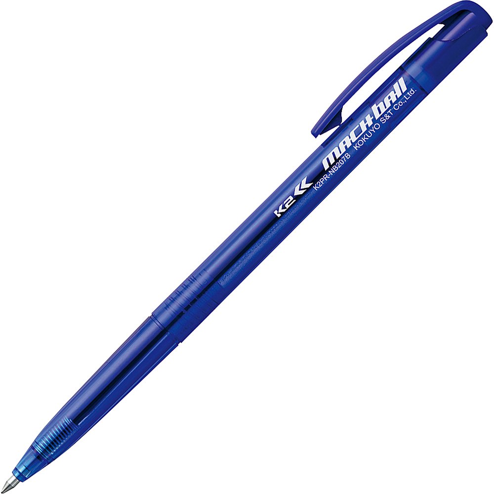 KOKUYO Ballpoint Pen, 10 Pcs Blue Ink 0.7mm Retractable Ball Point Writing Pen, Blue, Japan Import. (K2PR-NB207BX10)
