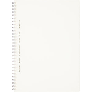 KOKUYO Spiral Lined Notebook, 8.3'' x 5.8'' Business Journal A5 Soft Ring Notebooks with A 6mm Ruled, 80 Perforated Sheets, Clear 1 Subject Notebook, Note Taking for Work. Japan Import (SU-SV538B-T)