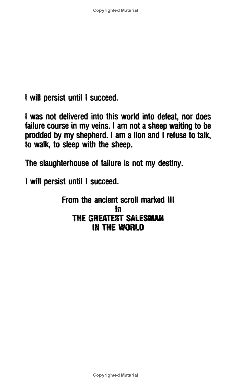 The Greatest Salesman in the World Part II - The End of the Story AND The Greatest Salesman in the World (TWO BOOKS SOLD AS A SET)