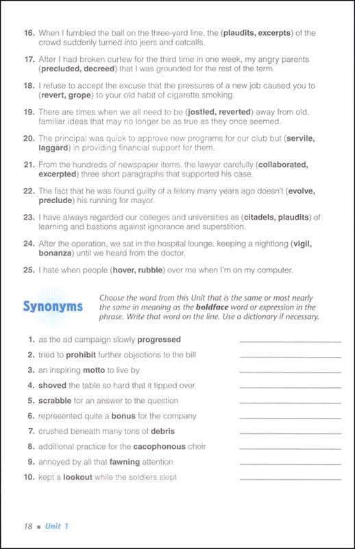 Vocabulary Workshop Enriched Level C Student Edition, Grade 8 | Vocabulary Workbook | English Language Arts