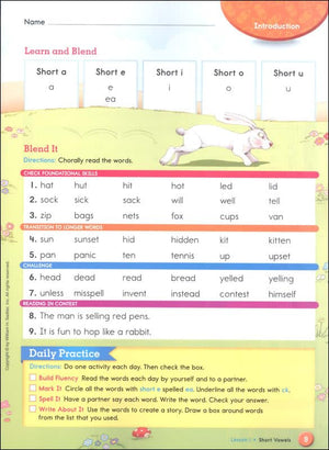 From Phonics to Reading Level B Student Edition, Grade 2 | Phonics & Reading Workbook | English Language Arts Learning Book