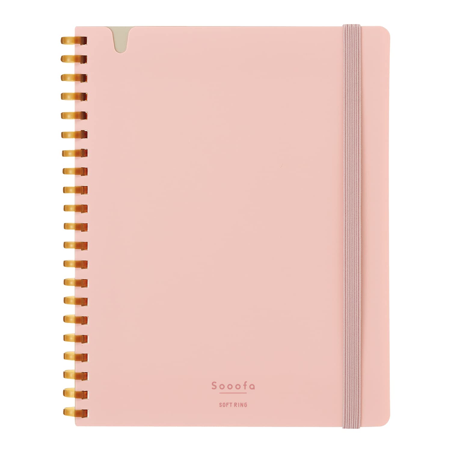 KOKUYO Graph Journal Notebook, Sooofa 7.2'' x 5.5'' Soft Ring Notebook for Women 4mm Grid Ruled, 80 Perforated Sheets, Pink, B6 Notebook for Work Journals for Writing. Japan Import (SU-SV748S4-P)