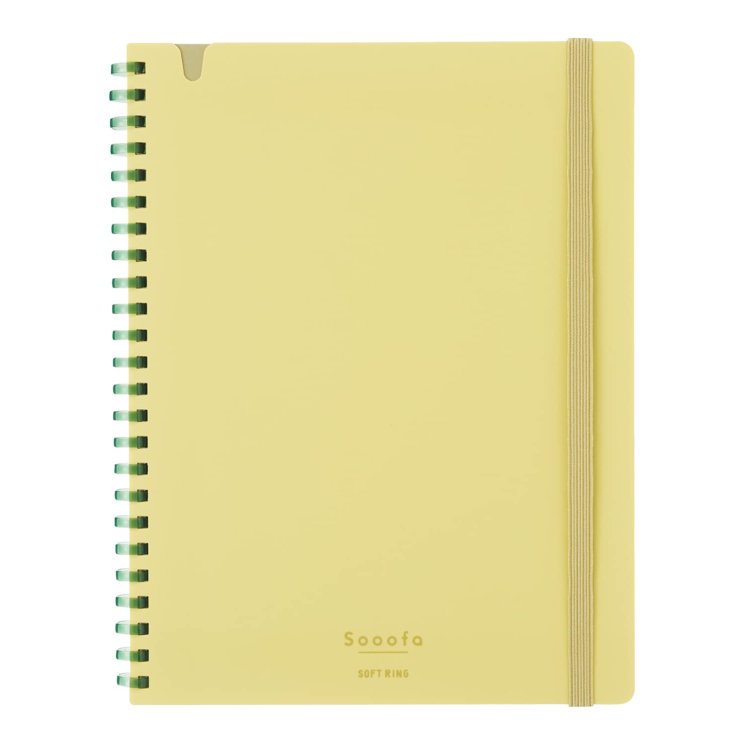 KOKUYO Graph Journal Notebook, Sooofa 8.3'' x 6.2'' Soft Ring Notebook for Women 4mm Grid Ruled, 80 Perforated Sheets, Yellow, A5 Notebook for Work Journals for Writing. Japan Import (SU-SV738S4-Y)