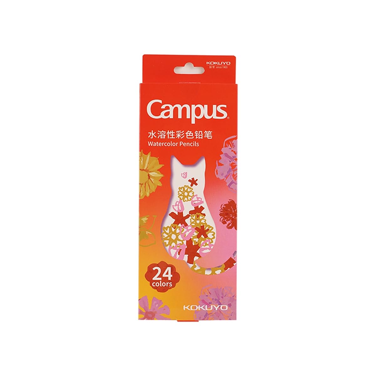 KOKUYO Colored Pencils for Coloring and Drawing, Premium Water Color, Back to School Supplies, Multicolor for Art, 24 Count (Pink Box)