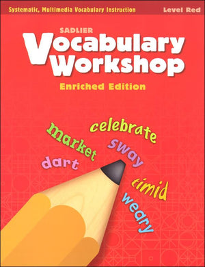 Vocabulary Workshop Enriched Red Level Student Edition, Grade 1 | Vocabulary Workbook | Early Elementary English Language Arts