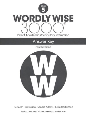 Wordly Wise 3000 Fourth Edition Student Edition + Answer Key Set Grade 5