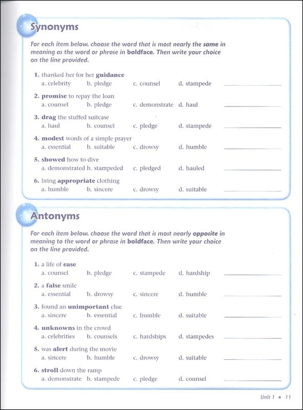 Vocabulary Workshop Enriched Orange Level Student Edition, Grade 4 | Vocabulary Workbook | Elementary English Language Arts