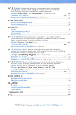 Vocabulary Workshop Enriched Level E Student Edition, Grade 10 | Academic Vocabulary Workbook | High School English Language Arts