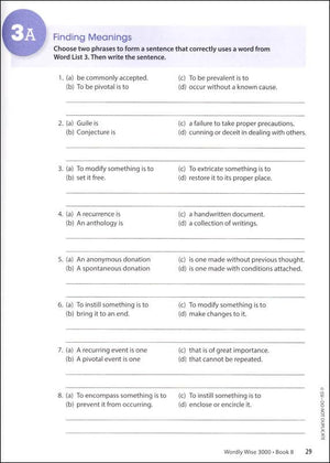Wordly Wise 3000 Grade 8 Series: 3 Books Collection Set (4th Edition). Student Edition, Test Book, Answer Key Vocabulary Workbook Set for Homeschooling Language Arts Practice Skills Improvement