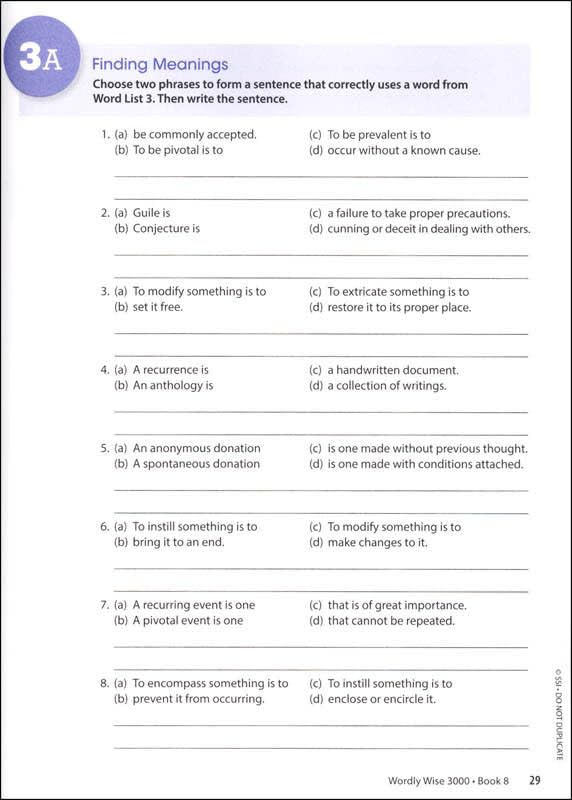 Wordly Wise 3000 Grade 8 Series: 3 Books Collection Set (4th Edition). Student Edition, Test Book, Answer Key Vocabulary Workbook Set for Homeschooling Language Arts Practice Skills Improvement