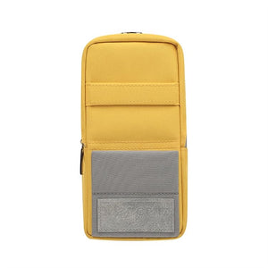 KOKUYO Pencil Case Pouch, Standing Pen Pouch Bag, Foldable Magnetic Stand up Phone Pencil Holder Organizer, Large Capacity Portable Pencil Box for School Office Supplies. (Mag Critz Neo - Yellow)
