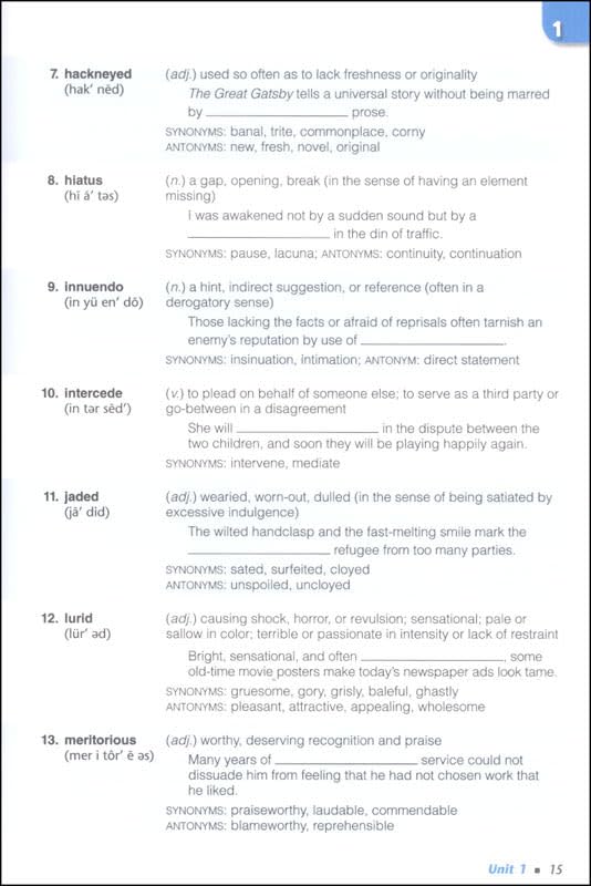Vocabulary Workshop Enriched Level F Student Edition, Grade 11 | Academic Vocabulary Workbook | High School English Language Arts