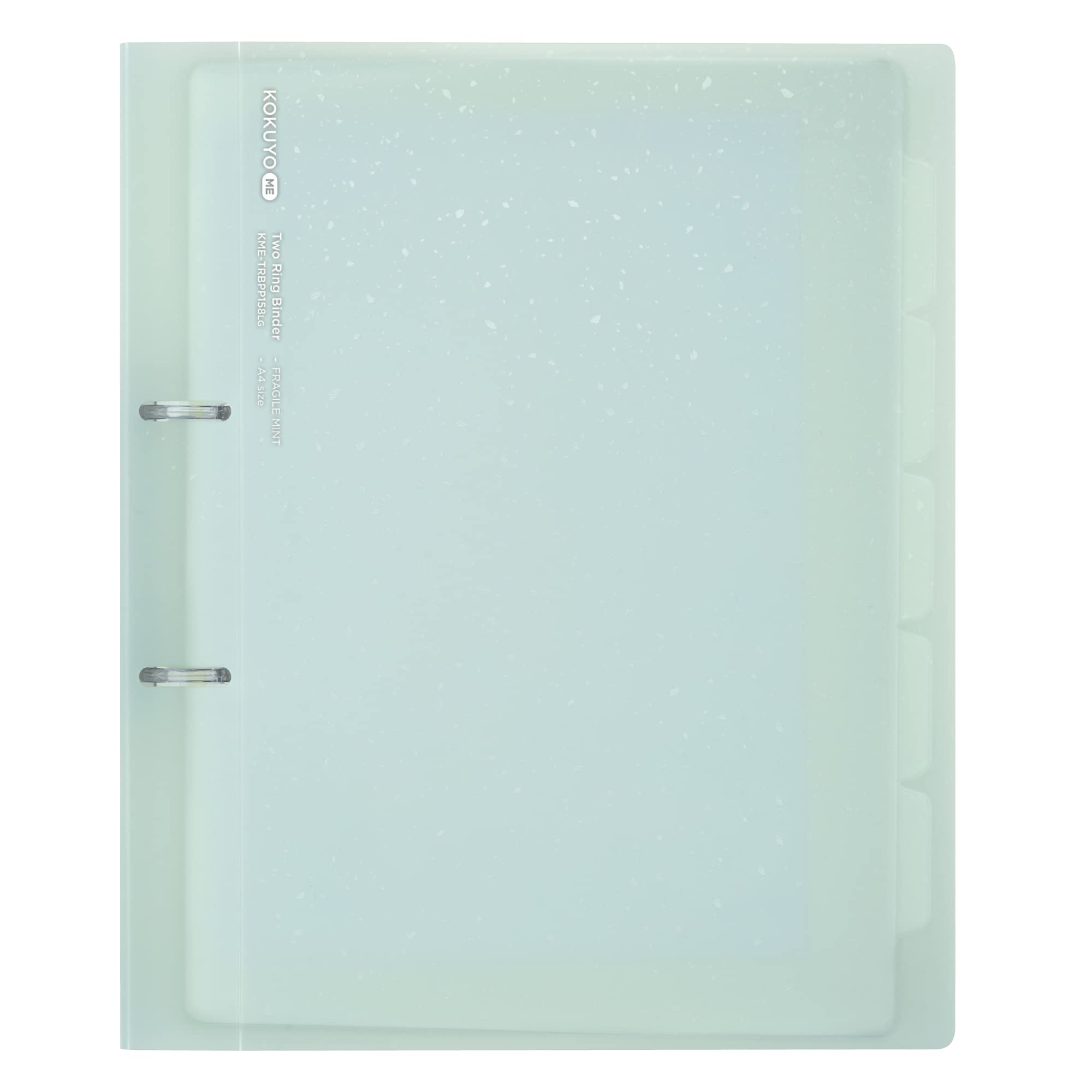 Kokuyo Me 2-Ring Loose Leaf Binder, A4, Up to 100 Sheets, Fragile Mint, Japan Import (KME-TRBPP158LG)