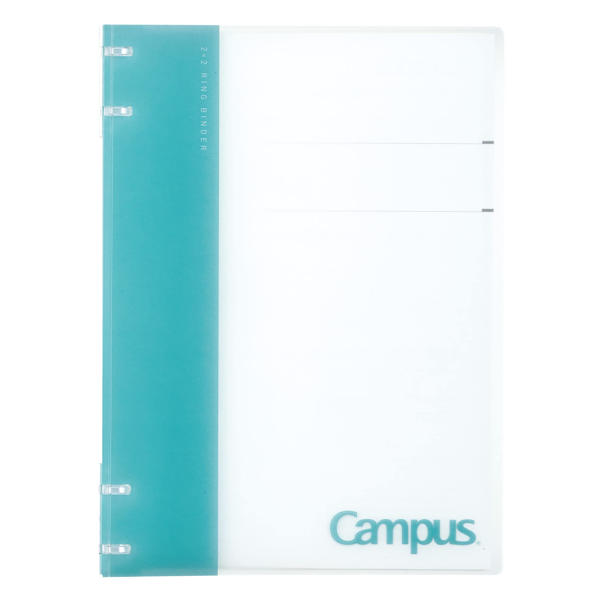 Kokuyo Campus Refillable Notebook, B5 2x2 Slim Ring Binder Notebook with Customizable Title Page, 40 Sheets Capacity. Suitable for 26 Holes Loose Leaf Paper, Light Blue (RU-NP704LB)