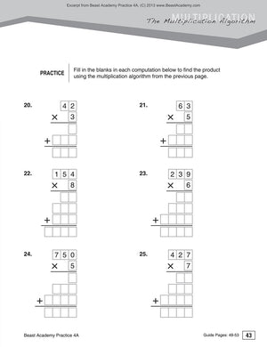 Art of Problem Solving: Beast Academy Grade 4 Complete Books Set, 8 Books Collection, Guide and Practice, Math Guide 4A 4B 4C 4D, Math Practice 4A 4B 4C 4D