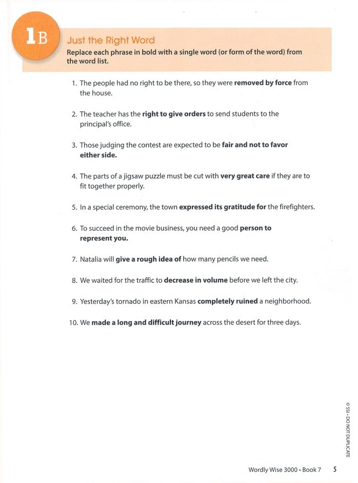 Wordly Wise 3000 Book 7 Student Edition, 4th Edition | Academic Vocabulary Workbook | Grade 7