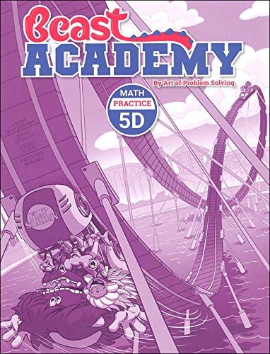 NEW - Art of Problem Solving: Beast Academy Grade 5 Practice Workbook Set (4 Books) - Practice 5A, 5B, 5C, 5D