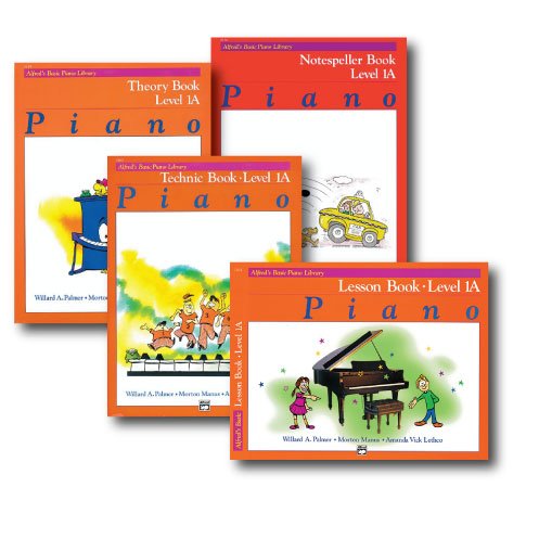 ALFRED'S BASIC PIANO LIBRARY COURSE PACK LEVEL 1A, FOUR BOOK SET INCLUDES LESSON, THEORY, TECHNIC AND NOTESPELLER