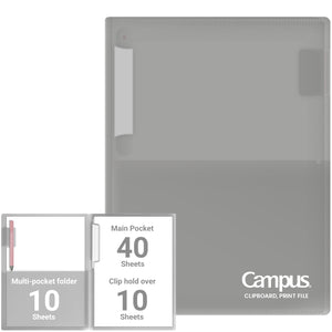 Kokuyo Portfolio Folder with Pockets Folder for Paper Organization,Heavy Duty Pocket Folder Fits US Letter & A4，Flip & Write Surface,Dual-Purpose Clip & Pocket Design(FU-CEH755M)