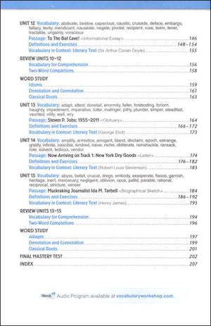 Vocabulary Workshop Enriched Level C Student Edition, Grade 8 | Vocabulary Workbook | English Language Arts
