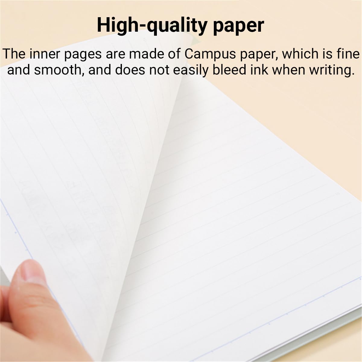 KOKUYO Lined Journal Notebooks, 4 Pack A5 Hardcover Notebook for Women in 8mm Ruled Japanese Smooth Paper, 70gsm 100 Sheets Each Pastel Travel Journal in 5.5'' x 8'', Journaling Writing Work & Office