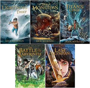 Percy Jackson and the Olympians Graphic Novels Complete 5 Book Set