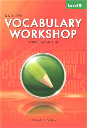 Vocabulary Workshop Enriched Level E Student Edition, Grade 10 | Academic Vocabulary Workbook | High School English Language Arts