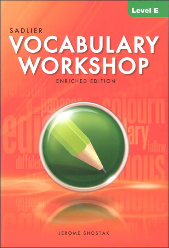 Vocabulary Workshop Enriched Level E Student Edition, Grade 10 | Academic Vocabulary Workbook | High School English Language Arts