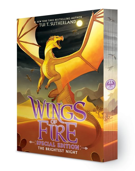 Wings of Fire Special Edition 5-Book Collection Set: The Dragonet Prophecy, The Lost Heir, The Hidden Kingdom, The Dark Secret, The Brightest Night (Stenciled Edges) by Tui T Sutherland