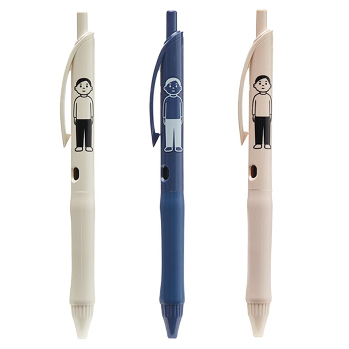 KOKUYO Noritake Gel Pens, 3 Pack 0.5mm Fine Point Black Ink, Retractable Smooth Quick-Dry Writing Pens for School, Office & Study, Classical Barrel