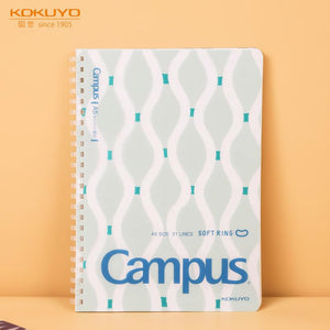 KOKUYO Spiral Lined Notebook, 4 Pack 8.3'' x 5.8'' SOU SOU Journal A5 Soft Ring Notebooks with 8mm Dot Ruled, 50 Sheets, 1 Subject Notebook for School and Note Taking