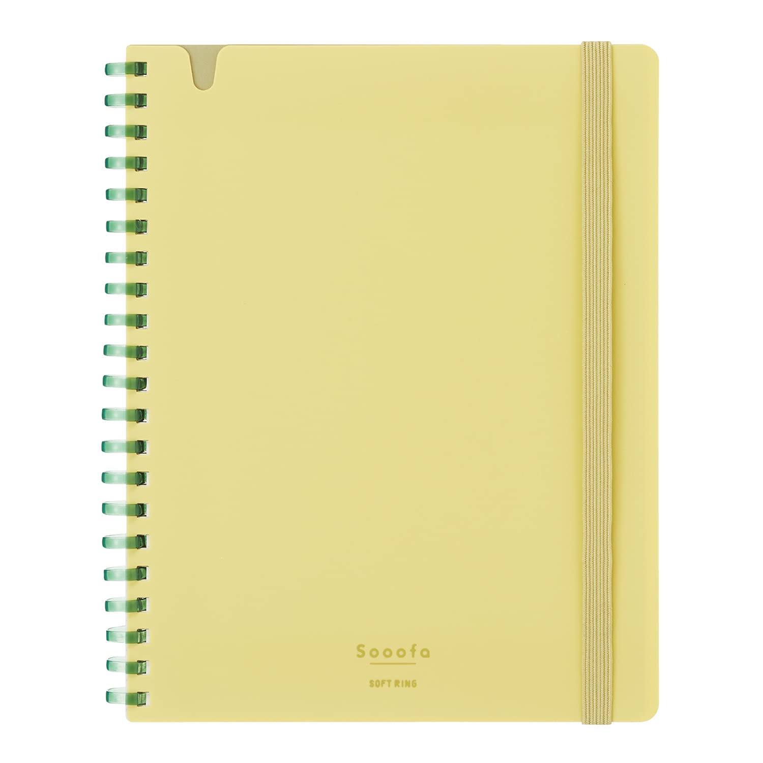 KOKUYO Graph Journal Notebook, Sooofa 7.2'' x 5.5'' Soft Ring Notebook for Women 4mm Grid Ruled, 80 Perforated Sheets, Yellow, B6 Notebook for Work Journals for Writing. Japan Import (SU-SV748S4-Y)