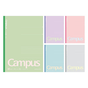 KOKUYO Composition Notebooks, 5 Pack Campus Semi-B5 Comp Book with Dot B 6mm Ruled, 30 Sheets, School Lined Notebook Positive Smokey, Journal Notebook for Women Work Study Note Taking (NO-3CBTN-L40X5)