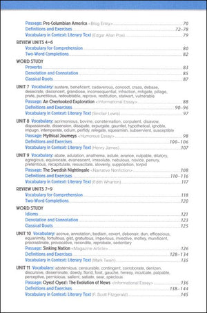 Vocabulary Workshop Enriched Level F Student Edition, Grade 11 | Academic Vocabulary Workbook | High School English Language Arts