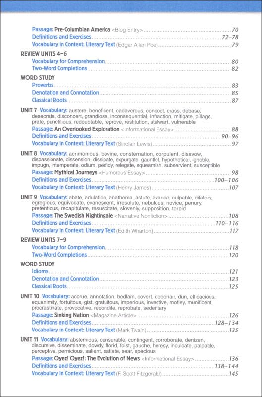 Vocabulary Workshop Enriched Level F Student Edition, Grade 11 | Academic Vocabulary Workbook | High School English Language Arts