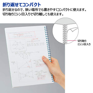 Kokuyo Campus Soft Ring Notebook, A5, B 6mm Dot Ruled, 29 Lines, 50 Sheets, Green, Set of 2, Japan Import (SU-S131BT-G)