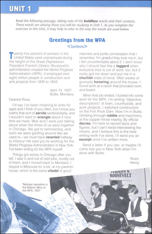 Vocabulary Workshop Enriched Level C Student Edition, Grade 8 | Vocabulary Workbook | English Language Arts