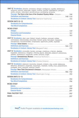 Vocabulary Workshop Enriched Level F Student Edition, Grade 11 | Academic Vocabulary Workbook | High School English Language Arts