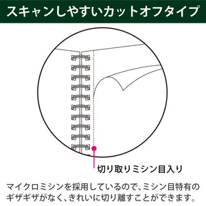 KOKUYO Campus Twin Ring Notebook, Business Type, Dot B 6mm Ruled, A5, 50 Sheets, 30 Lines, Navy Cover, Japan Import (SU-T133BT-DB)