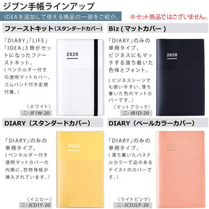 Kokuyo JIBUN_TECHO IDEA Notebook, A5 Slim Size(8.3" x 4.9"), 3mm Grid Ruled, 40 Sheets, Thin Paper, Pack of 2, Japan Import (NI-JCA3)