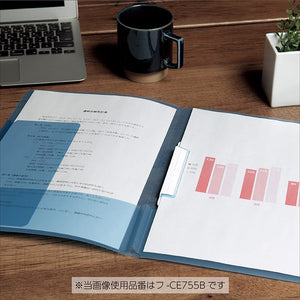 Kokuyo Portfolio Folder with Pockets Folder for Paper Organization,Heavy Duty Pocket Folder Fits US Letter & A4，Dual-Purpose Clip & Pocket Design(FU-CE755B)