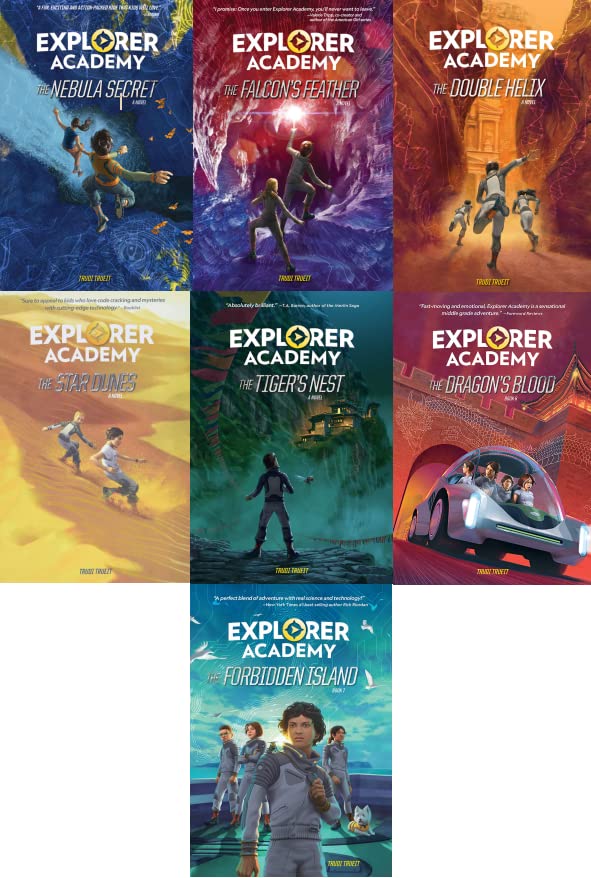 Explorer Academy Book Series 7-book Set by Trudi Trueit (vol. 1-5 paperback, vol. 6-7 hardcover)