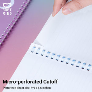 KOKUYO Spiral Lined Notebook, 5 Pack 8.3'' x 5.8'' Pastel Journal A5 Campus Soft Ring Notebooks with Dot 6 mm Ruled, 50 Sheets, 1 Subject Notebook, Note Taking for School. Japan Import (SU-S131BT)